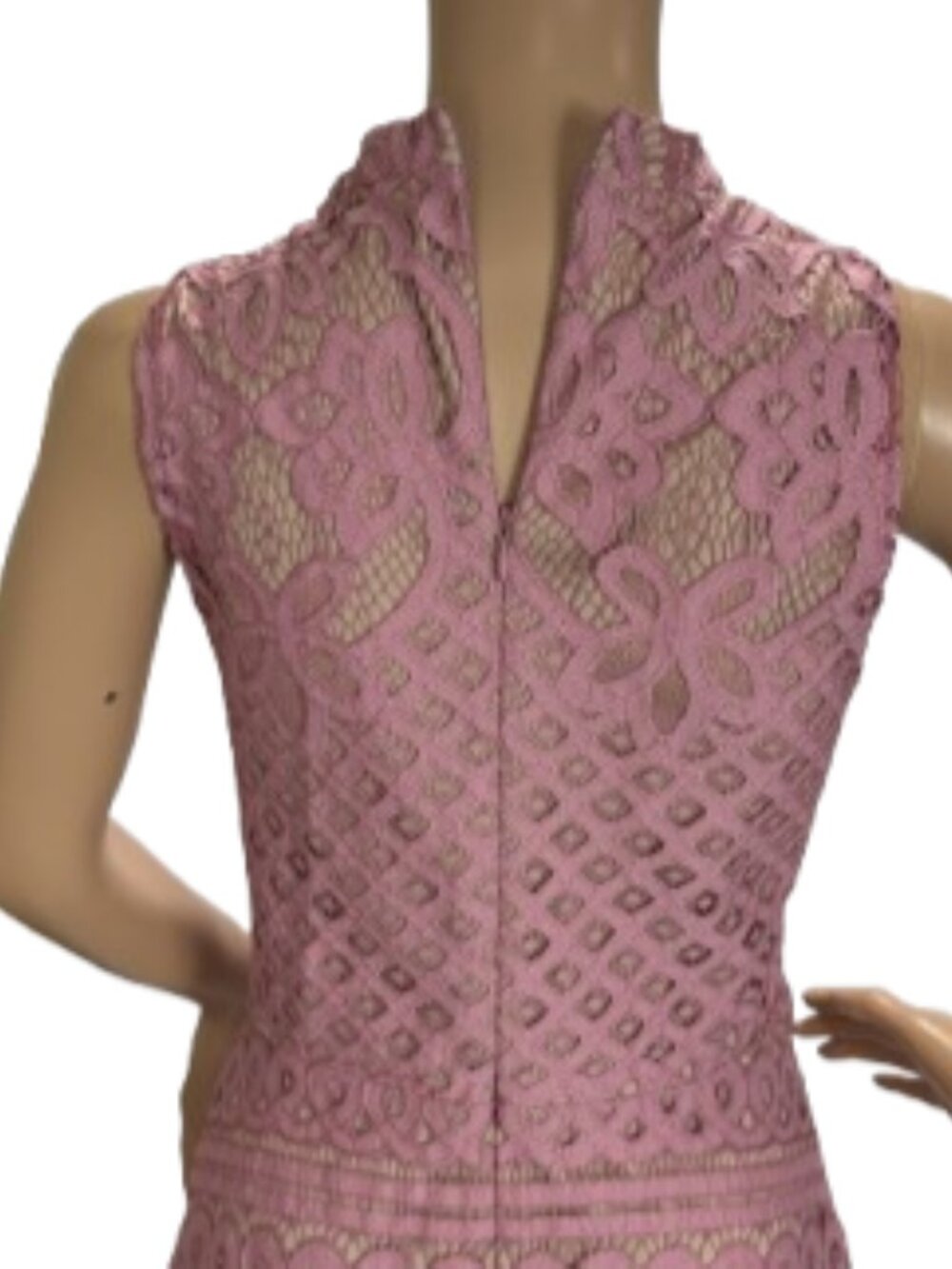 Love Fire Dusty Rose Lace Sleeveless Dress - Picture 7 of 8